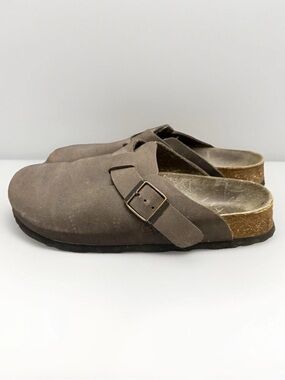 Birkenstock Oiled Leather Boston Brown Clogs Birkis Size 240/6.5 Habana Germany